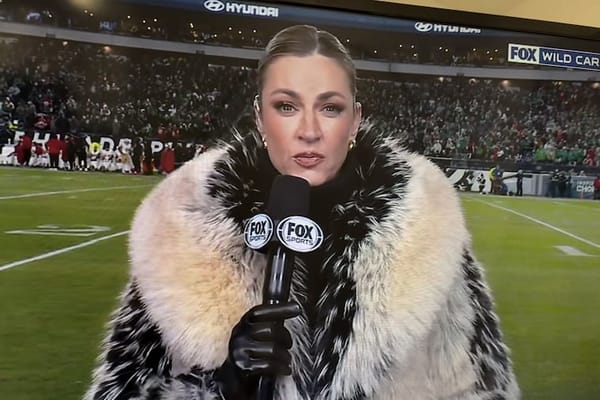 Erin Andrews' Massive Faux Fur Coat Steals the Spotlight During NFC Wild Card Playoff Game post image